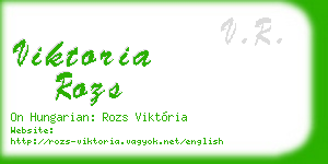 viktoria rozs business card